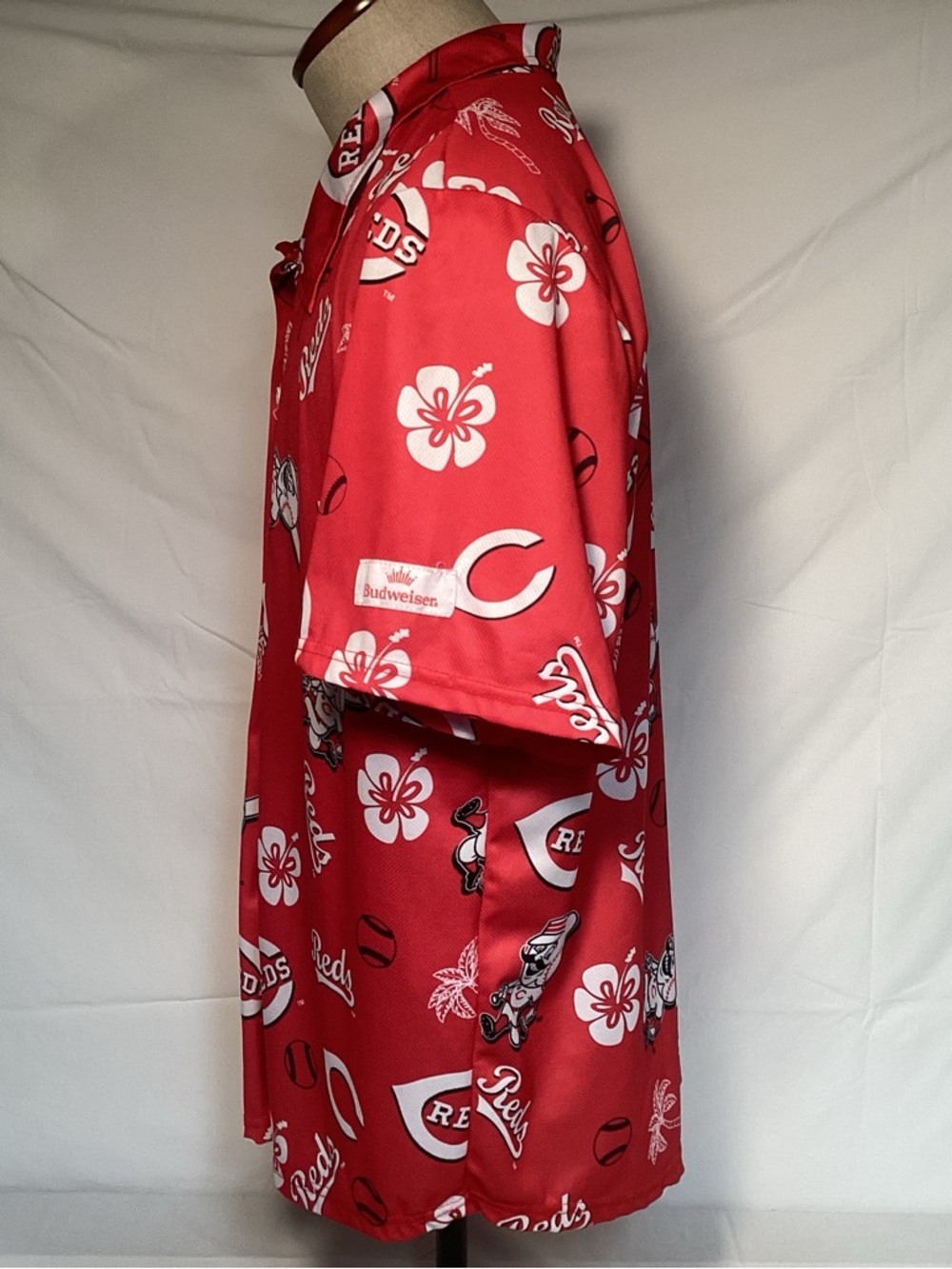 Cincinnati Reds Baseball Hawaiian Button Up Shirt Men’s Size XL - Picture 7 of 14